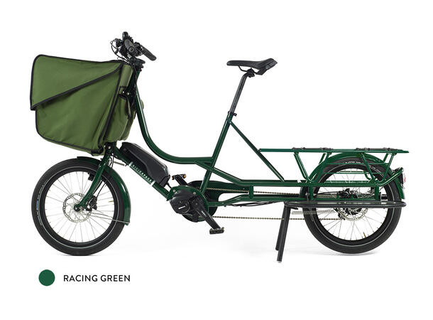 Bicicapace E-Justlong Transportsykkel Bosch Cargo Line elsykkel, Racing Green