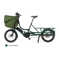 Bicicapace E-Justlong Transportsykkel Bosch Cargo Line elsykkel, Racing Green