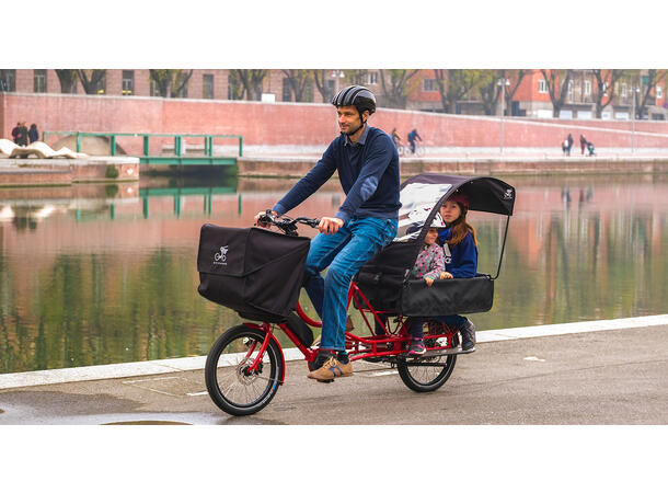 Bicicapace E-Justlong Transportsykkel Bosch Cargo Line elsykkel, Racing Green